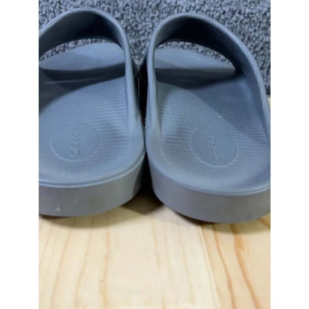 OOFOS OOahh Recovery Sandals Mens Size 11 Gray Slide Comfort Slip On Shoe